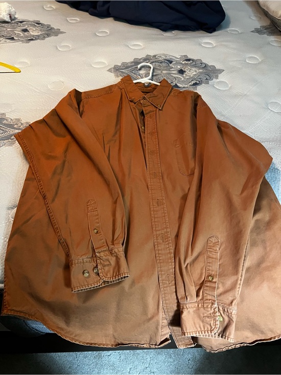 Roundtree & Yorke Other - Men's Casual Button-Up Work Shirt Jacket - Rust